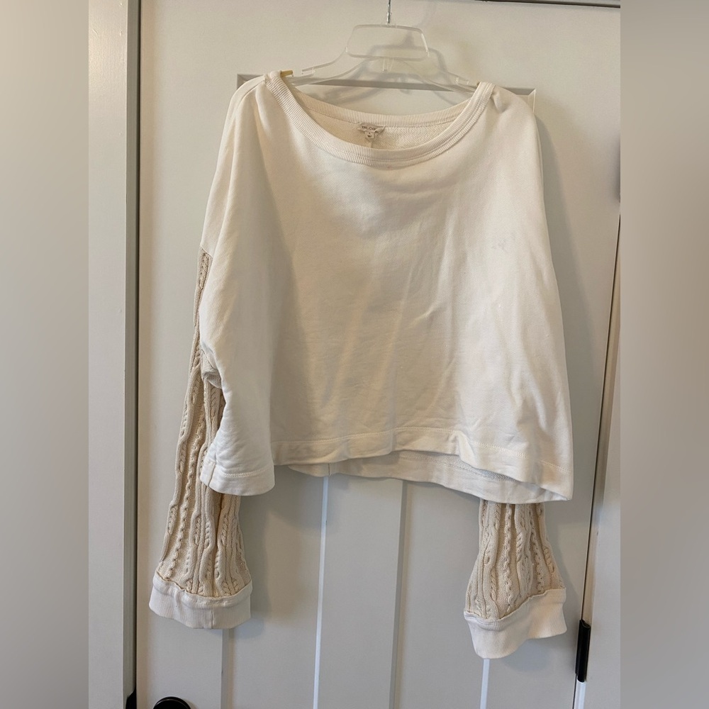 Anthropologie Pilcro Sweater Sleeve Blouse - Picture 2 of 6